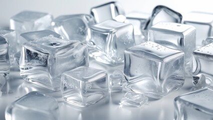 Clipping paths for ice cubes - one for the front and one for the back.