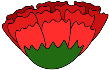 어버이날 카네이션 라인드로잉 일러스트 스티커(parents' day carnation line drawing illustration sticker)