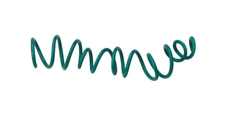 Obraz premium Green wire cable of usb and adapter isolated on white background with clipping path.Electronic Connector.Selection focus.