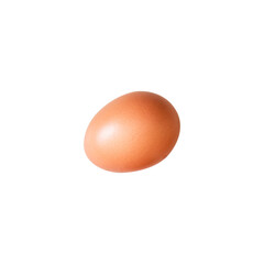 A single brown egg on a plain background, highlighting its smooth surface and natural color.