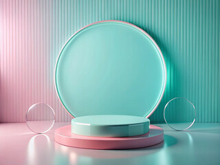 pink tosca podium product display background