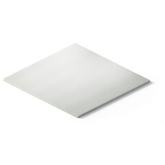 A flat, square metal sheet with a smooth surface, often used in construction or manufacturing.