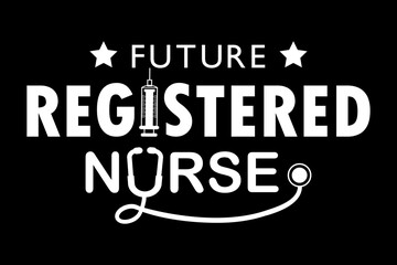 Obraz premium Future Registered Nurse - file contains a high-quality digital vector artwork, created with precision and detail, fully editable in Adobe Illustrator.