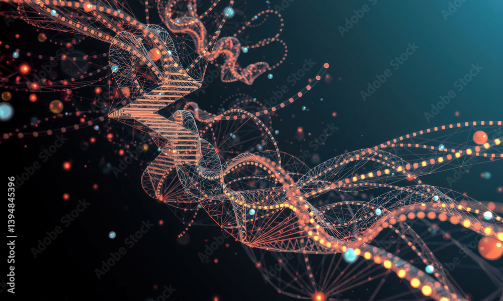 Poster captivating abstract representation of interconnected lines and dots, symbolizing data flow and digi