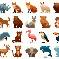 Fototapeta premium 65.epsAnimals are multicellular, living organisms that belong to the kingdom Animalia. They are characterized by their ability to move, respond to stimuli, and obtain food for energy, typically throug