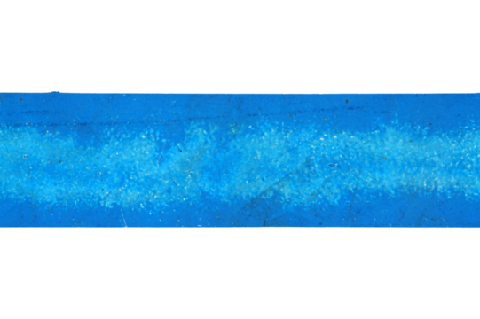 Old blue horizontal line isolated on white background with clipping path.
