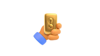 A gleaming golden ID pass, ideal for exclusive or VIP-themed designs.