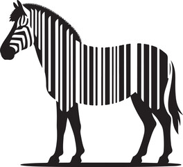 Obraz premium Zebra Barcode Style Logo Vector