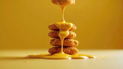 Airborne nuggets with a cheesy topping.