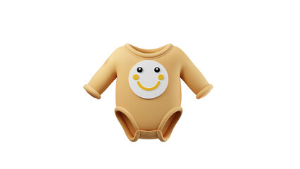 A cute, smiley baby onesie design, perfect for baby showers, parenting, or family-themed content.