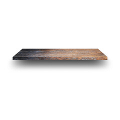 A textured wooden surface with a rustic appearance, suitable for backgrounds or display purposes.