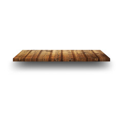 A wooden tabletop with a textured surface, suitable for various uses like dining or display.