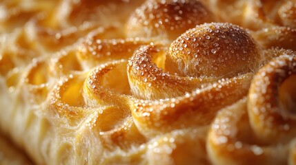 Closeup baked pastry