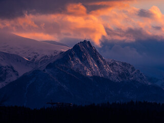 Fototapeta premium mountain top Zyvont yn thee Western Tatras, Zakopane, Poland