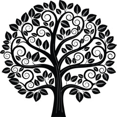 Obraz premium “Tree Silhouettes: Nature’s Shadows in Minimalist Beauty”