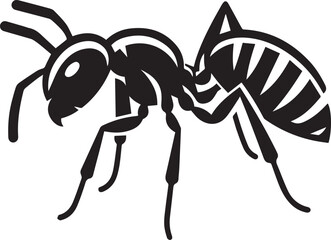 Carpenter Ant Vector | Black Ant Silhouette Clipart Illustration