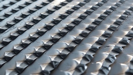 Industrial background featuring diamond checker plate metal texture