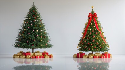 Ornate Christmas tree with a variety of colorful ornaments