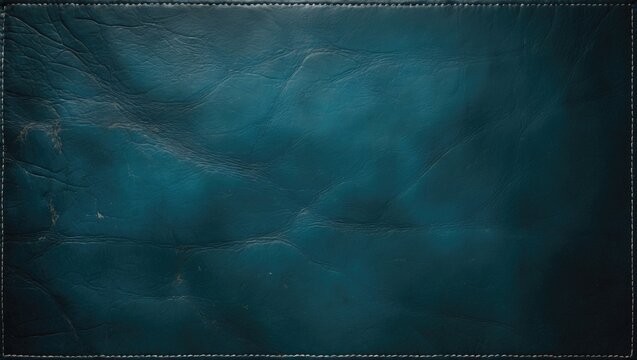Dark blue textured leather background with a grunge effect