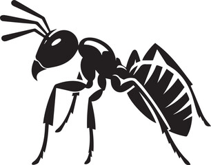 Carpenter Ant Vector | Black Ant Silhouette Clipart Illustration