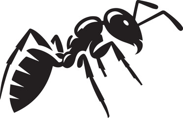 Carpenter Ant Vector | Black Ant Silhouette Clipart Illustration
