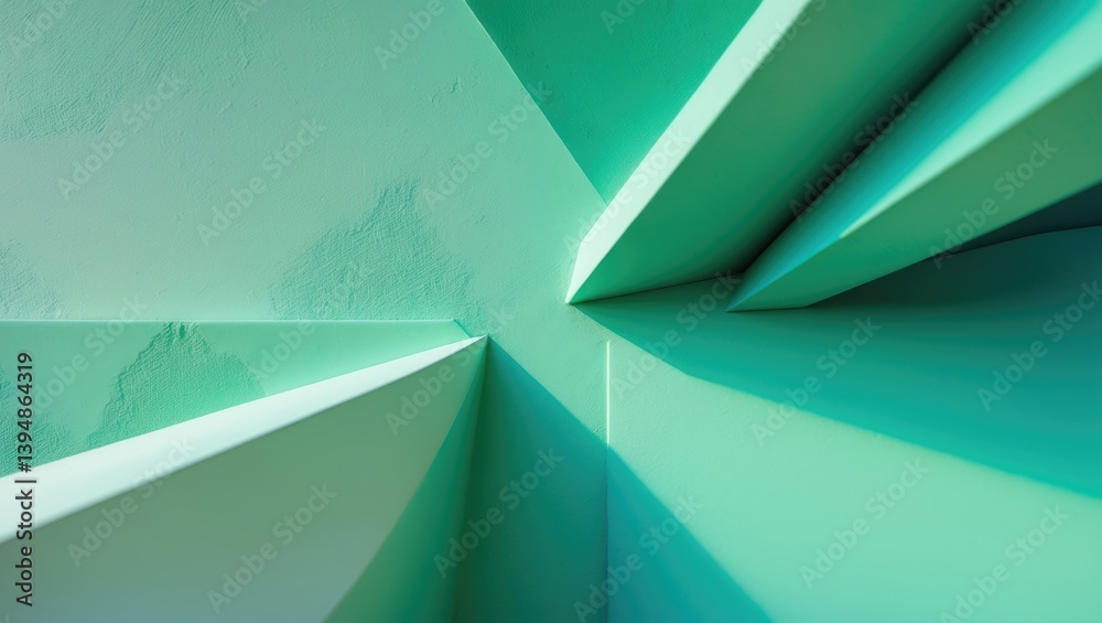 Poster gradient mint teal green urban wall texture. stylish wallpaper design pattern. unique urban backgrou
