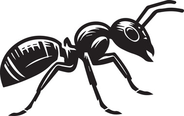Carpenter Ant Vector | Black Ant Silhouette Clipart Illustration