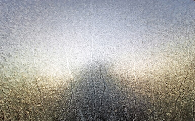 water drops on the window, frozen window surface