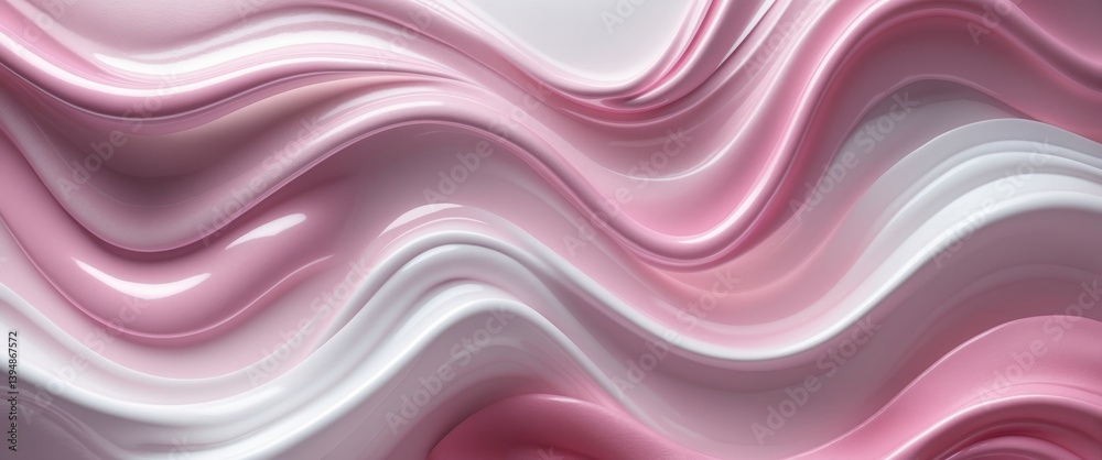 Poster Luxury design with pink and white textured background featuring fine structure and elegant wave sheet