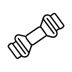 Obraz premium Outline icon of a dog bone chew toy for pets and animals vector illustration for design and graphics