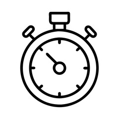 Stopwatch timer icon vector illustration for time management and productivity tracking and measurement tool