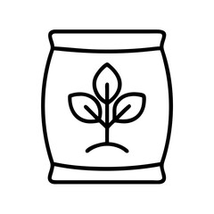 Fertilizer bag icon vector illustration for agriculture and gardening needs and plant nutrition supply