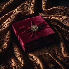 gift box with golden ribbon