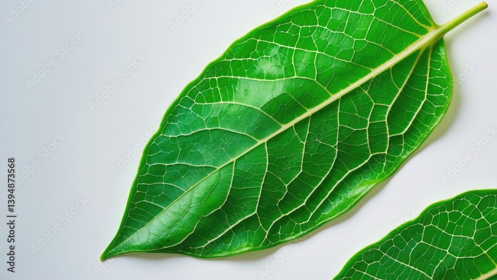 Aufkleber close-up of leaf texture in a creative fluorescent color scheme. flat lay of neon shades. nature con