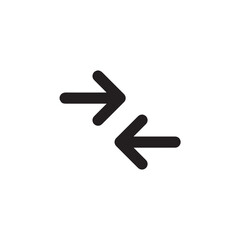 Bidirectional arrow icon for data exchange Vector