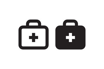 Medical first aid kit icon symbols Vector