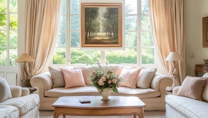living room with a window