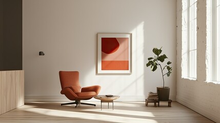 Striking real estate advertisement with a premium home showcase, minimalist typography, and clean modern branding.