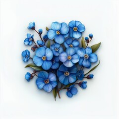 Fototapeta premium Arrangement of Blue Forget-Me-Nots