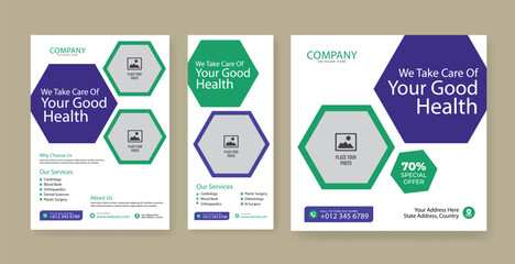 medical healthcare service suitable for social media post feed square design for hospital clinic doctor and dentist business marketing ads banner template
