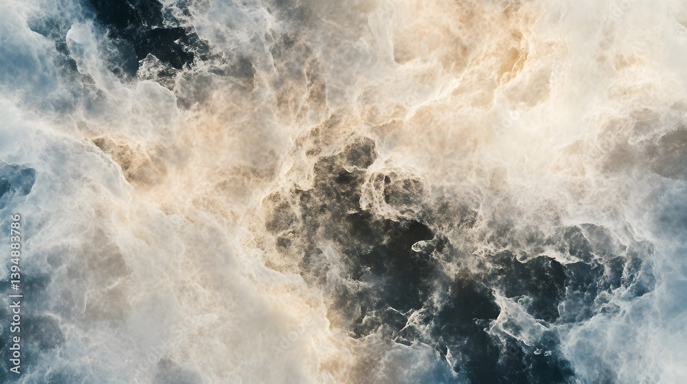 Wall mural background with soft nebula-like textures and muted tones