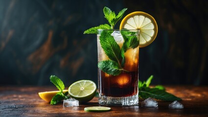 Fototapeta premium Cocktail made with high-proof drinks