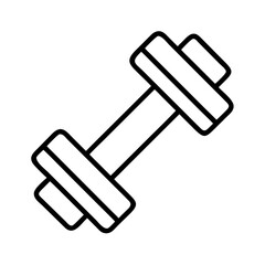 Dumbbell vector icon graphic for weightlifting fitness training and gym workout equipment design element illustration