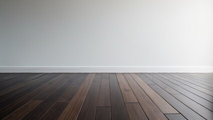Fototapeta premium hardwood flooring with white wall