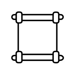 Scroll paper document roll vector design element for vintage map or parchment antique diploma and certificate  char