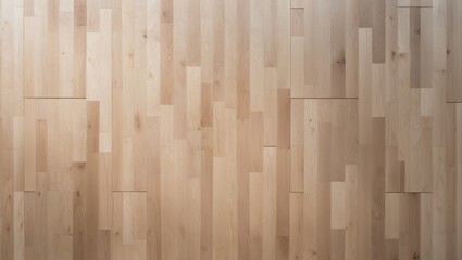 Fototapeta premium Top-down perspective of hardwood maple basketball court floor highlighting natural texture and background