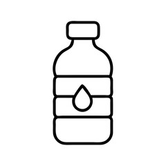Water bottle vector icon illustration: clean drinking water, hydration, and healthy lifestyle concept design element