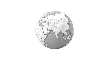 Obraz premium Highly detailed 3D rendering of a globe showcasing the intricate continents oceans and geographic features that make up our interconnected world