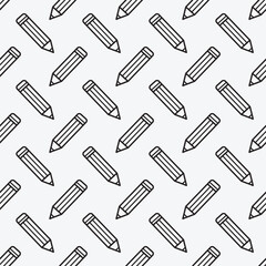 Naklejka premium Vector pencil icon seamless pattern background. Eps 10.
