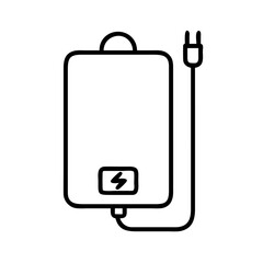 Electric water heater boiler appliance vector illustration for home heating and hot water supply needs